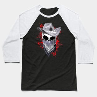 skull art, hat cowboy, bandanas, headband Baseball T-Shirt